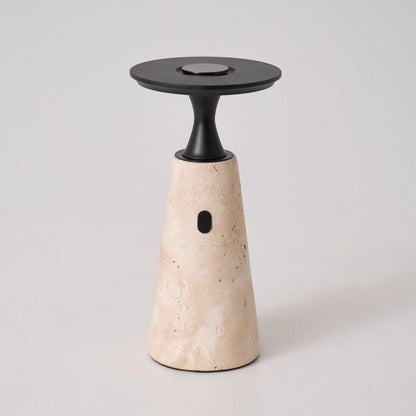 Strava - Travertine Stone Rechargeable Table Lamp