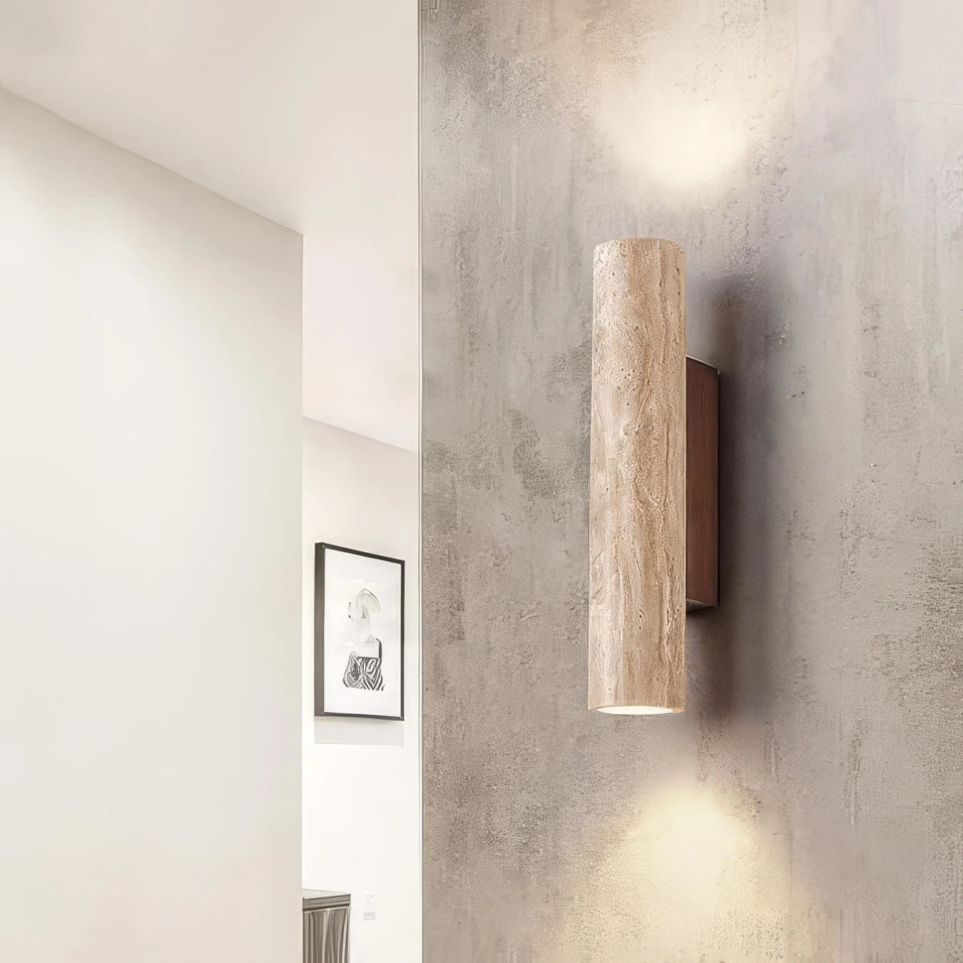 Marbelle – Travertine Stone Wall Sconce