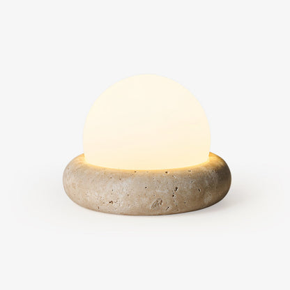 Serene - Travertine Stone Rechargeable Table Lamp