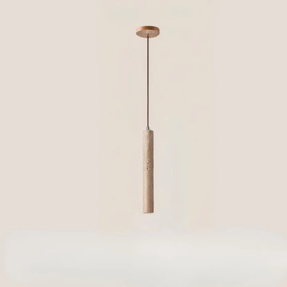 Novira - Cylinder Travertine Stone Pendant Light