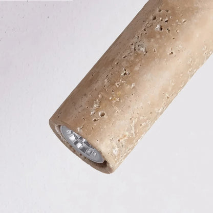 Novira - Cylinder Travertine Stone Pendant Light