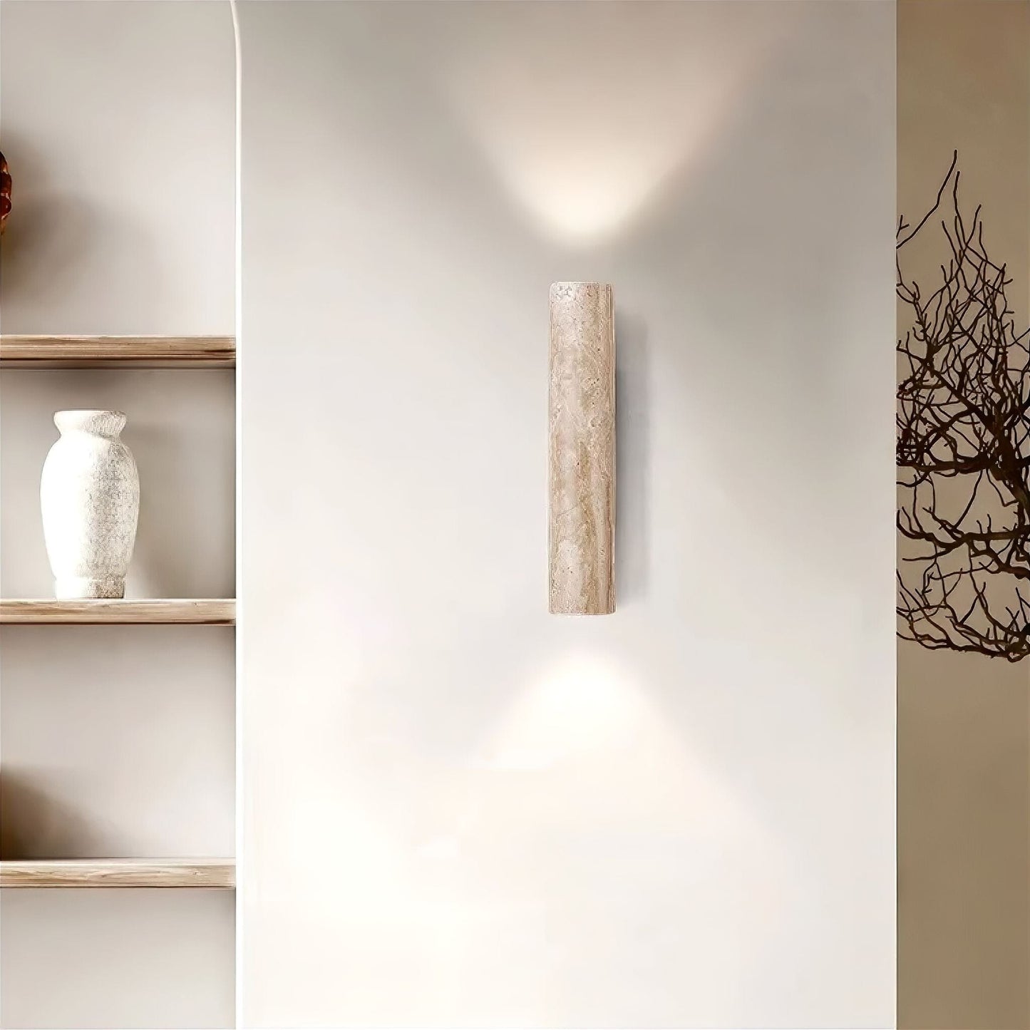Marbelle – Travertine Stone Wall Sconce