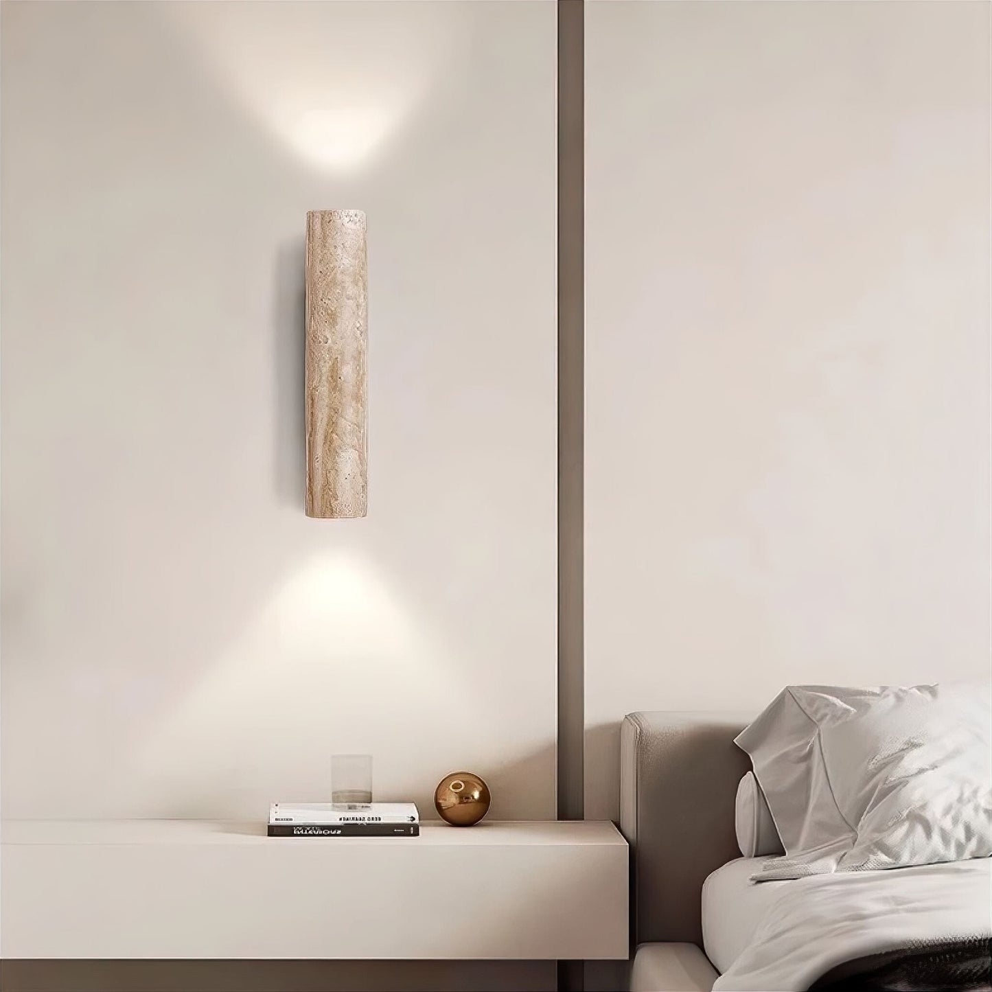 Marbelle – Travertine Stone Wall Sconce